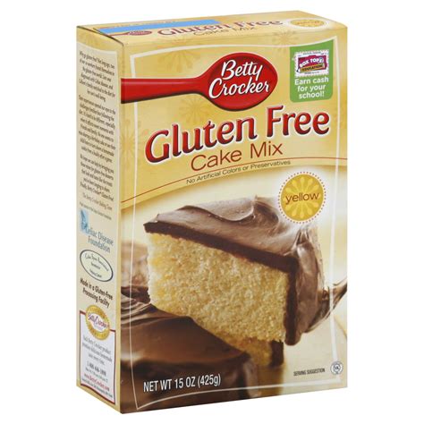 Does Betty Crocker yellow cake mix have gluten